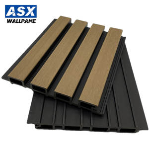 Partición <span class=keywords><strong>de</strong></span> decoración para exteriores, revestimiento exterior estriado, Panel <span class=keywords><strong>de</strong></span> pared <span class=keywords><strong>de</strong></span> listón Wpc, Panel 3D <span class=keywords><strong>de</strong></span> madera <span class=keywords><strong>de</strong></span> pared, revestimiento <span class=keywords><strong>de</strong></span> Panel <span class=keywords><strong>de</strong></span> pared Interior <span class=keywords><strong>de</strong></span> madera - Product Image 1