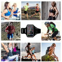 Tali Lengan Universal untuk Olahraga Lari, Tempat Earphone, Ponsel, dan Kunci, Aksesoris Lari, Armband, Tas Lengan Ponsel