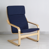 Chaise longue moderne en bois courbé, design chaise longue, respectueuse de l'environnement, en bois de bouleau naturel, meubles de salon