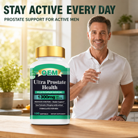 OEM Marque privée Saw Palmetto Santé de la prostate Hommes Adultes 1300mg Huile de graines de citrouille Ortie piquante Gélules