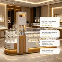 Holz-Schmuckvitrine mit LED-Beleuchtung, Umweltfreundliches & Langlebiges Design für Juweliergeschäfte