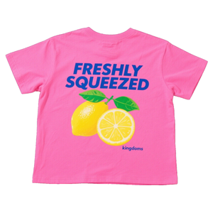 Camiseta Personalizable de Manga Corta para Mujer con Estampado de Dibujos Animados de Hadas de Limón y Durazno, Tejido Transpirable de Spandex - Product Image 1