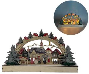 Décorations <span class=keywords><strong>de</strong></span> Noël LED Lumineuses pour Intérieur/Extérieur : Renne Traînant Chariot, Père Noël, <span class=keywords><strong>Bonhomme</strong></span> <span class=keywords><strong>de</strong></span> <span class=keywords><strong>Neige</strong></span> – Blanc Chaud 2700K, IP20, DC6V, Facile à Installer - Product Image 2