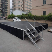 Plateforme de scène portable en aluminium 4x4ft et 4x8ft pour concerts, événements et présentoirs en treillis