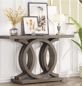 <span class=keywords><strong>Console</strong></span> d'entrée personnalisée style ferme, 55-<span class=keywords><strong>60</strong></span> pouces, plateau en bois, base géométrique, pour couloir, salon, chambre, hôtel, vente en gros - Product Image 3