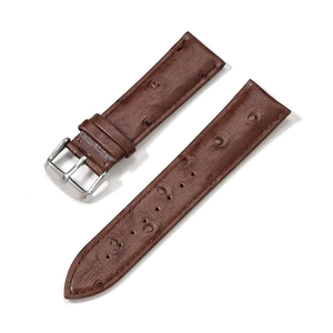 Bracelet de montre en cuir d'autruche véritable, universel, double face, 18mm 19mm 20mm 21mm 22mm - Product Image 3