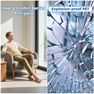 Isolamento termico UV Film per finestre per 99.9% domestico UVR, 65-70% VLT,92% IRR,Nano <span class=keywords><strong>pellicola</strong></span> in ceramica per finestre Film di vetro solare a prova di esplosione - Product Image 5