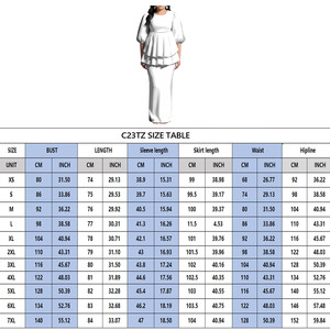 Abito Puletasi Bianco Personalizzato per Donna, Stampa Samoana Polinesiana, Maniche a Sbuffo, Vestito Lungo Maxi con Spacco Posteriore, Set 2 Pezzi - Product Image 6