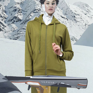 Veste en polaire à capuche décontractée pour femmes, imprimée sur mesure, séchage rapide, respirante, confortable, en polyester/coton, printemps été - Product Image 3