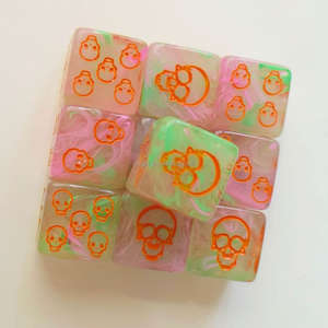 Новый выпуск 16mmD6 <span class=keywords><strong>RPG</strong></span> и DnD Dungeons Dragons Набор кубиков Уникальный квадратный дизайн независимая идея подарка из акрила - Product Image 4