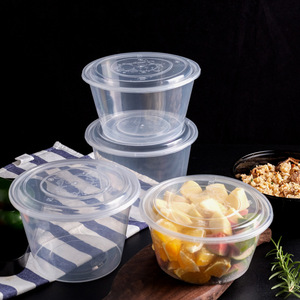 Jetable Plastique PP Rectangle Rond Restaurant Bento Déjeuner Emballage Boîte <span class=keywords><strong>Micro</strong></span>-ondes Sûr Restauration rapide Conteneur de préparation de repas à emporter - Product Image 5