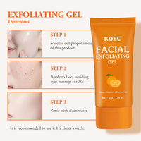 Gel exfoliant enzymatique hydratant pour le visage KOEC Orange VC, nettoyant en profondeur, hydratant, gel exfoliant, élimine les points noirs