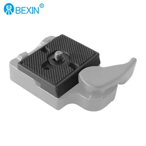 BEXIN 200PL-14 alliage d'aluminium noir gris trépied caméra plaque de dégagement rapide, ensemble de base de montage professionnel, adapté pour SLR