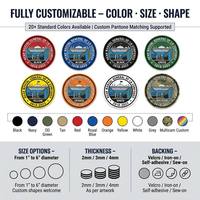 Patch en caoutchouc personnalisé avec fermeture auto-agrippante pour uniformes et sacs à dos, forme personnalisée, étiquette en PVC souple 3D