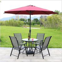 Meubles de jardin spéciaux en aluminium, table et chaises de terrasse, table rectangulaire, table et chaises de salle à manger pour plusieurs personnes