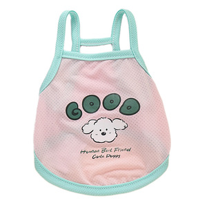 Chaleco con estampado de animales para mascotas, ropa de verano transpirable de seda helada para perros y gatos, rosa, azul, verde, amarillo - Product Image 5