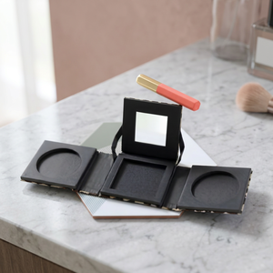 Custom Eco-Friendly Rigid Square Cosmetic <b>Box</b> Mirror Magnetic Closure Waterproof Portable Paperboard Packaging for Makeup - Product Image 1