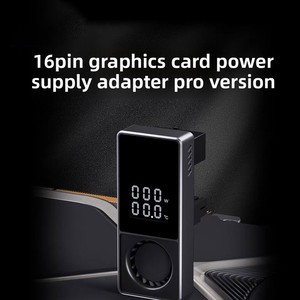 <span class=keywords><strong>Adaptateur</strong></span> de carte graphique PCIE 16P Terminal/GPU avec moniteur de température, rotation à 180 degrés, <span class=keywords><strong>12VHPWR</strong></span>, mâle/femelle, turbine, pour RTX4090/4080/4070 - Product Image 5