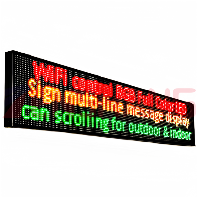 Indoor Outdoor Wifi Mobile App Shop Used Diy Illuminated Led Ticker Board Display Programmable Led Moving Message Sign Billboard
