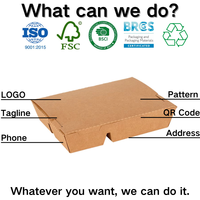 YBLPAK - Caja de Ensalada Desechable Rectangular de Papel Kraft con 3 o 4 Compartimentos, Contenedor de Alimentos para Llevar, Resistente al Aceite, Recubierto de PE