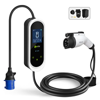 Chargeurs de véhicules électriques Epro 32A 7,2 kW APP Type 1 Chargeur de véhicules électriques portable Zencar Home J1772 Evse avec écran HD 3,5 pouces Câbles TPU pour véhicules électriques de 5 m