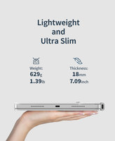 Casing Keyboard iPad dengan Lampu Latar RGB 16 Juta Warna dan Trackpad Multi-Touch untuk iPad Air 11 M3, Dapat Dilepas, Magnetik, Bluetooth, OEM