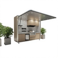 Cuisine extérieure en acier de conception française pour la maison et le jardin, haut de gamme, portable, multifonctionnelle, anti-corrosion, installation sur site