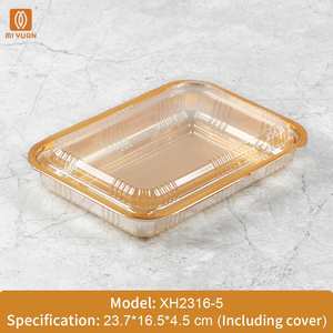 Boîte de réserve de sushi haut de gamme en or Offre Spéciale doré jetable boîte à rouleaux saumon boeuf et mouton boîte à emporter en plastique or riche - Product Image 5