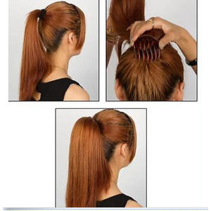 1Pc de cola de caballo de pelo Clip Bun Maker Bouffant volumen peine del pelo de la boda de las mujeres de cola de caballo de herramientas de peinado - Product Image 5