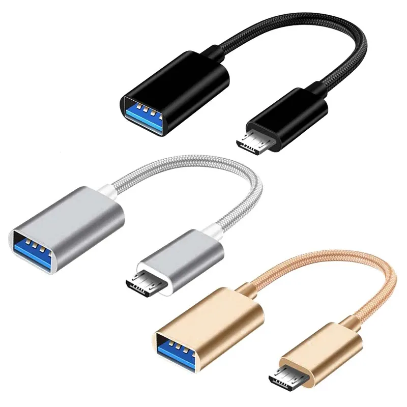 마이크로 USB OTG 케이블 어댑터 샤오미 홍미와 삼성 USB 2.0 OTG 커넥터와 호환 USB 플래시 드라이브 용
