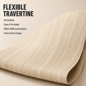 Panneaux muraux effet pierre <span class=keywords><strong>travertin</strong></span>, panneaux muraux flexibles, carreaux flexibles, décoration extérieure pour hôtel, villa, revêtement en briques - Product Image 1