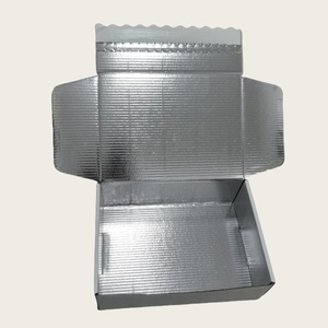 Caja de envío aislada con revestimiento de papel de aluminio impermeable | Empaquetado de cadena de frío multicomida para mariscos/carne/frutas - Product Image 1