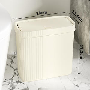 Elegante tapa de plástico de costura estrecha antiolor para <span class=keywords><strong>cubo</strong></span> de <span class=keywords><strong>basura</strong></span> elegante cesta de papel cubierta de <span class=keywords><strong>cubo</strong></span> de <span class=keywords><strong>basura</strong></span> para sala de estar dormitorio Baño - Product Image 6