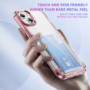 Funda protectora para teléfono móvil modelo Pro Max, funda deportiva a prueba de golpes con logotipo personalizado, función inalámbrica, TPU transparente