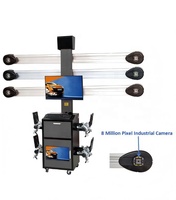 Haute qualité Portable 4 roues alignement 3D roue aligneur Machine Double écran ordinateur caméra faisceau entièrement automatique système de piste