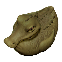 Figuras de Acción Personalizadas de Cocodrilos de Goma, Juguetes de Baño con Logotipo de Cocodrilo, Animales Impresos al por Mayor, Juguetes de Cocodrilos 3D