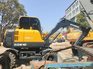 เครื่องขุดขนาดเล็กแบบใช้ล้อฮุนได60W ของเกาหลีต้นฉบับเครื่องยนต์60WVS ฮุนได6ตัน - Product Image 6