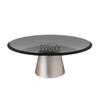 Table basse en verre trempé, design luxueux, sensation haut de gamme pour petits appartements, meuble de salon moderne et simple