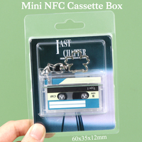 YUZMEI Mini Llaveros Musicales NFC, Colgante de Llavero con Etiqueta de Álbum, Encanto Personalizado de Cinta de Casete, Estuche de Casete NFC de Plástico