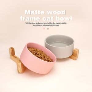 Sunraymascota PET Sem derramamento Tigela dupla Cat Bowl Prato Pet Food Alimentador De Água Gatos Cães Pequenos Cerâmica Cat Dog Bowl - Product Image 5