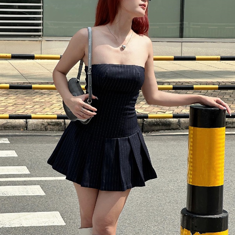 Korean Fashion Dress - Slim Fit Midi Length Elegant