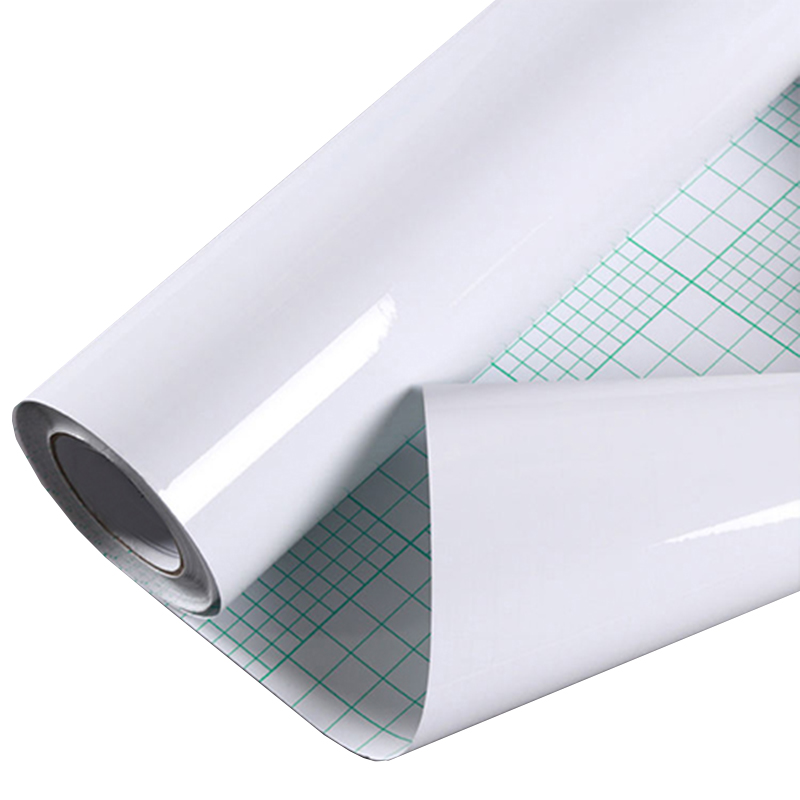 Wholesale Direct Manufacturer Glossy UV Printing Transparent White PVC Adhesive Vinyl Film for Solvent Printing Advertising