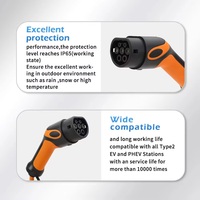 Câble de charge pour voiture électrique EV de type 2 à type 2, 11 kW, 22 kW, 16 A, 32 A, modèle 3, TPU