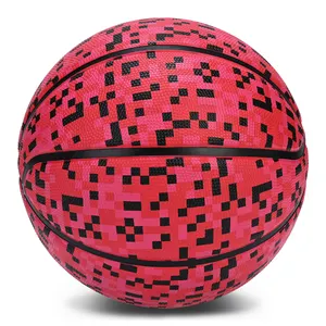 Basketball Oem Basketball Official Custom Logo Size 5 Outdoor Rubber Basketball With Printing Texture