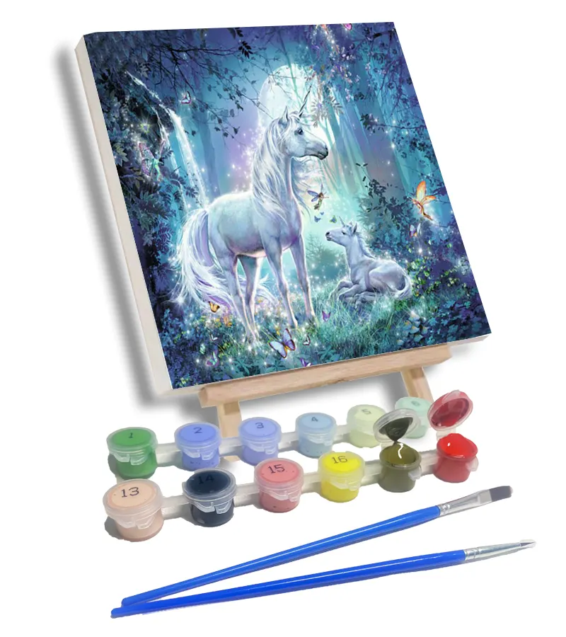 Hot Sale Digital Painting Kit Custom Horse Animal Abstract Oil Paint By Numbers