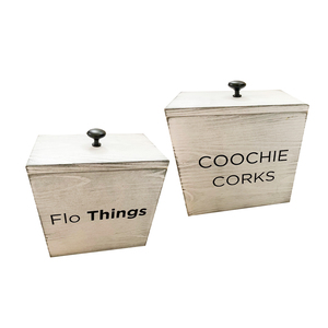 Porta tampones <span class=keywords><strong>de</strong></span> madera blanca rústica para baño, organizador <span class=keywords><strong>de</strong></span> productos femeninos, caja <span class=keywords><strong>de</strong></span> almacenamiento para artículos femeninos, contenedor <span class=keywords><strong>de</strong></span> toallas sanitarias con tapa - Product Image 1