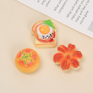Matériaux créatifs faits main pour accessoires DIY, en forme de <span class=keywords><strong>pain</strong></span> de petit-déjeuner, pour la création de jouets, et petits matériaux d'accessoires en résine colle crème. - Product Image 4