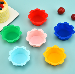 Tasse à muffins en silicone sans BPA épaissie 8G fleur <span class=keywords><strong>muffin</strong></span> cupcake doublure cuisson silicone <span class=keywords><strong>muffin</strong></span> cupcake moule - Product Image 1