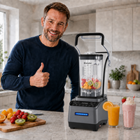 Mixeur Électrique Commercial 2200W Multifonctionnel pour Smoothies, Jus de Fruits, Broyeur et Robot Culinaire de Haute Qualité