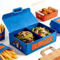 Pochettes à Burritos Mexicains Jetables Biodégradables Écologiques pour Fast-Food, Impression Personnalisée du Logo, Carton Ondulé pour Burgers et Frites